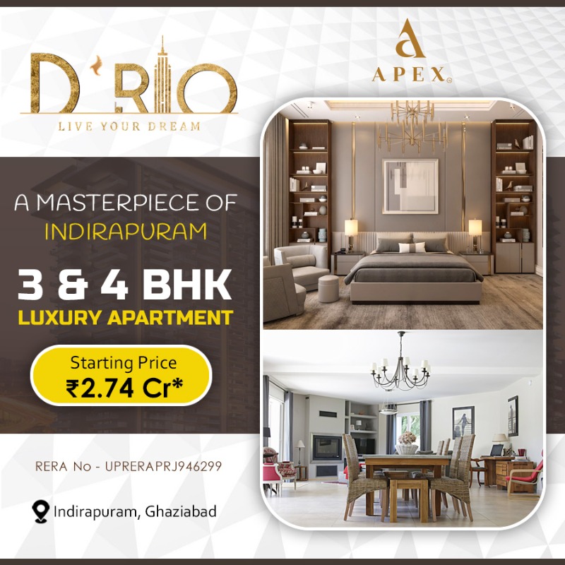 Adventure can be part of your daily life at Apex Drio 3/4BHK Indirapuram in  listed under Real Estate - Appartments for Sale