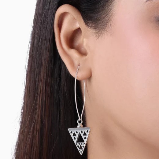 Upto 60% off on Shining Sway Of My Silver Ethnic Earrings in  listed under Lifestyle - Kids Zone