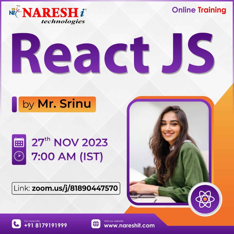 React JS Online Course Training in NareshIT| Hyderabad