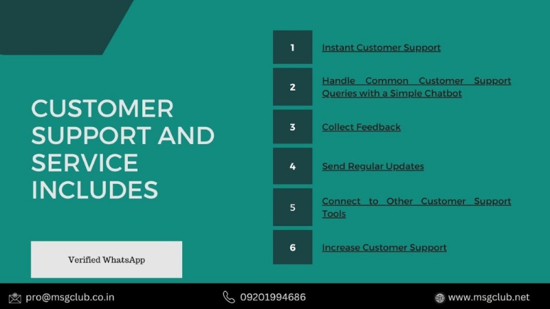 Verified WhatsApp For Customer Support and Service in  listed under Services - Other