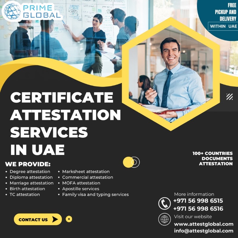 Certificate attestation services in abu dhabi, dubai and uae in  listed under Services - Announcements