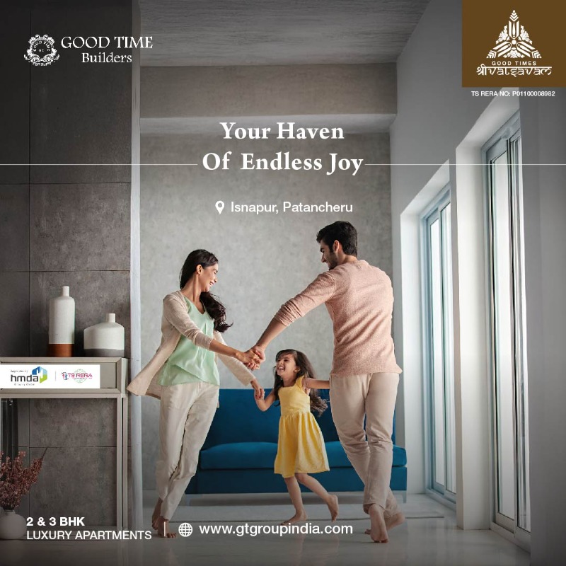 2 BHK flats for sale in Isnapur, Hyderabad | Shreevatsavam by Good Time Builders in  listed under Real Estate - Villas for Sale