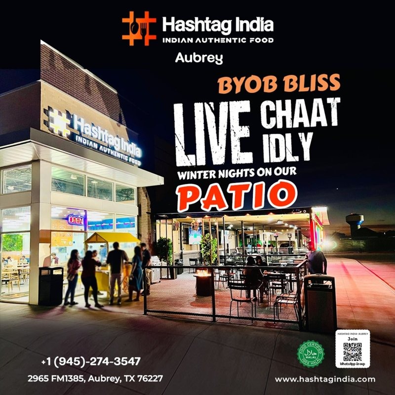 HASHTAG INDIA is an Indian Restaurant in Aubrey in  listed under Services - Catering / Tiffin Service