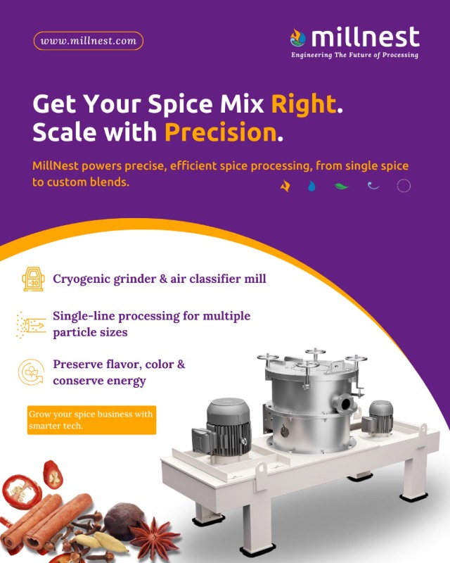 Spice Processing Equipment | Cryogenic Grinder & Air Classifier | MillNest in  listed under Services - Other