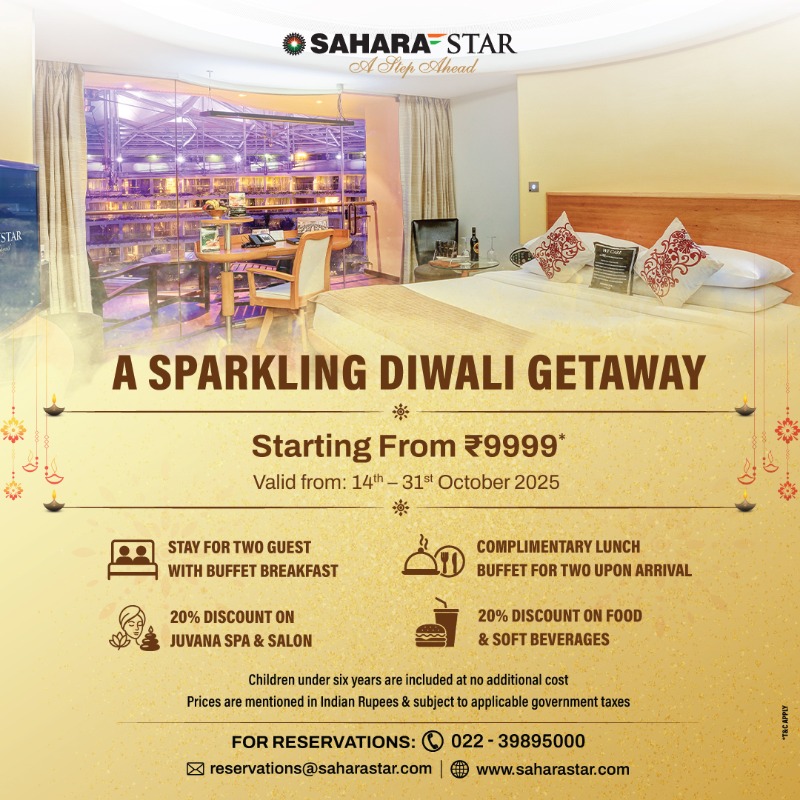 Book a Luxury Diwali Stay Near Mumbai Airport | Sahara Star Festive Offers in  listed under Services - Hotels / Resorts